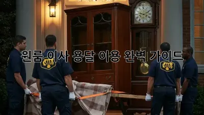 원룸 이사, 용달 이용 완벽 가이드!